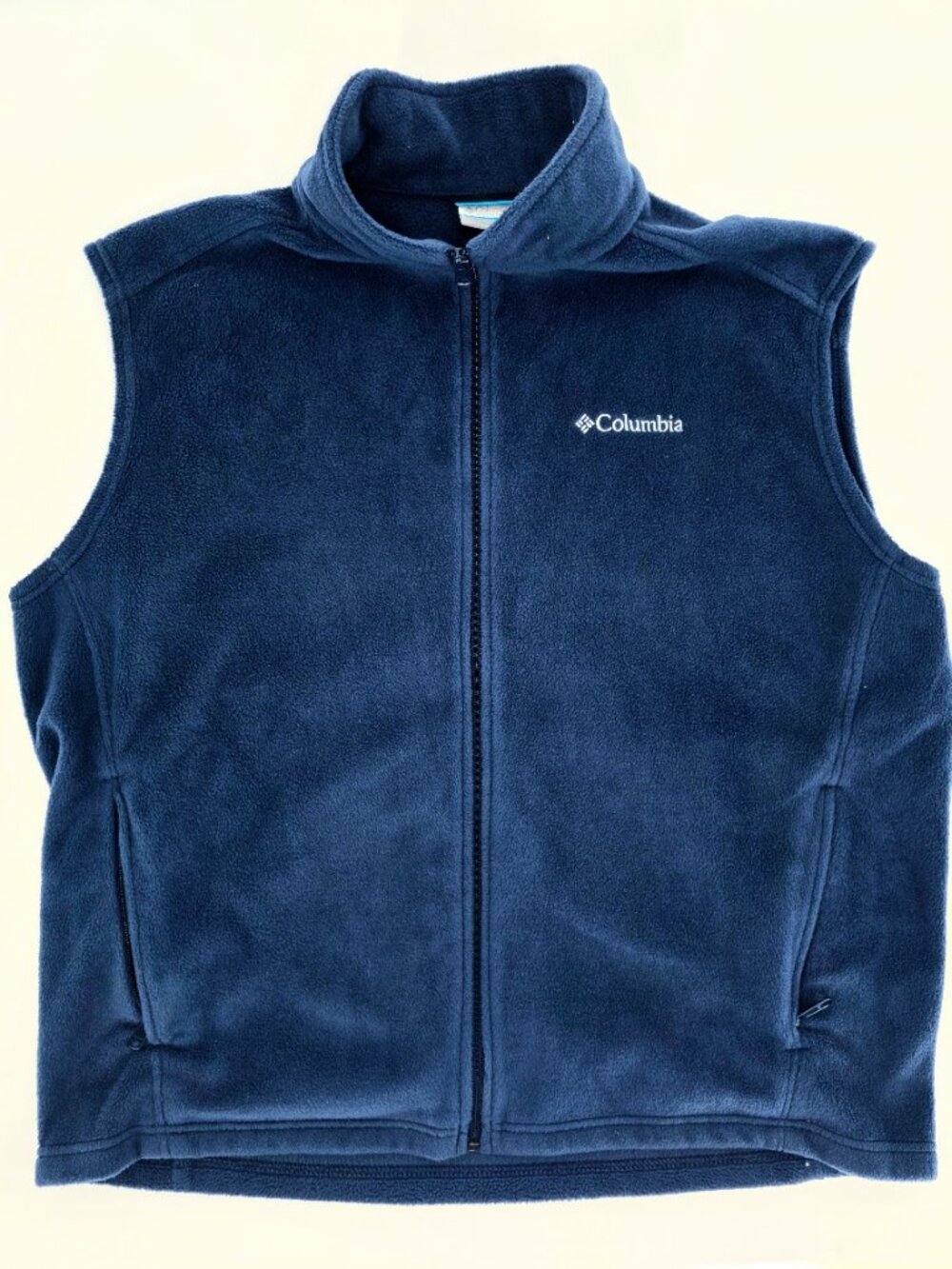 Columbia Men's Steens Mountain Fleece Vest Navy Blue Full Zip Size XL